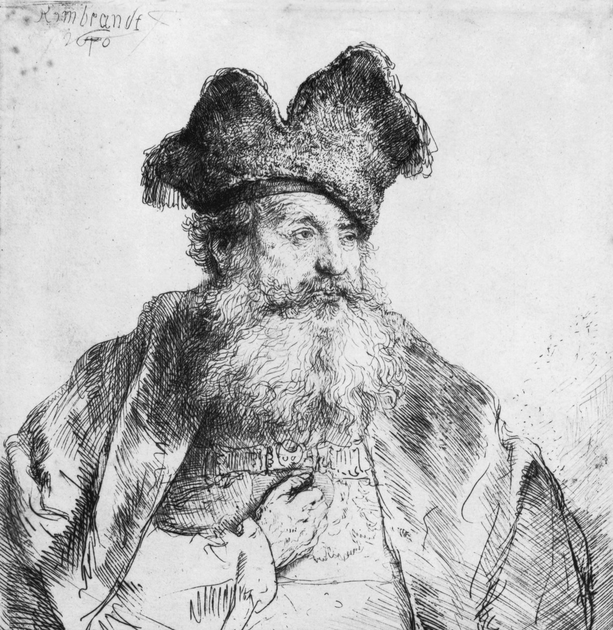 Portrét starého muže od Rembrandt van Rijn