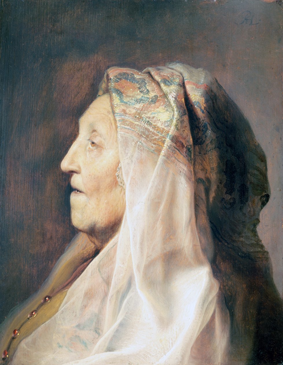 Profil Vedoucí staré ženy od Rembrandt van Rijn