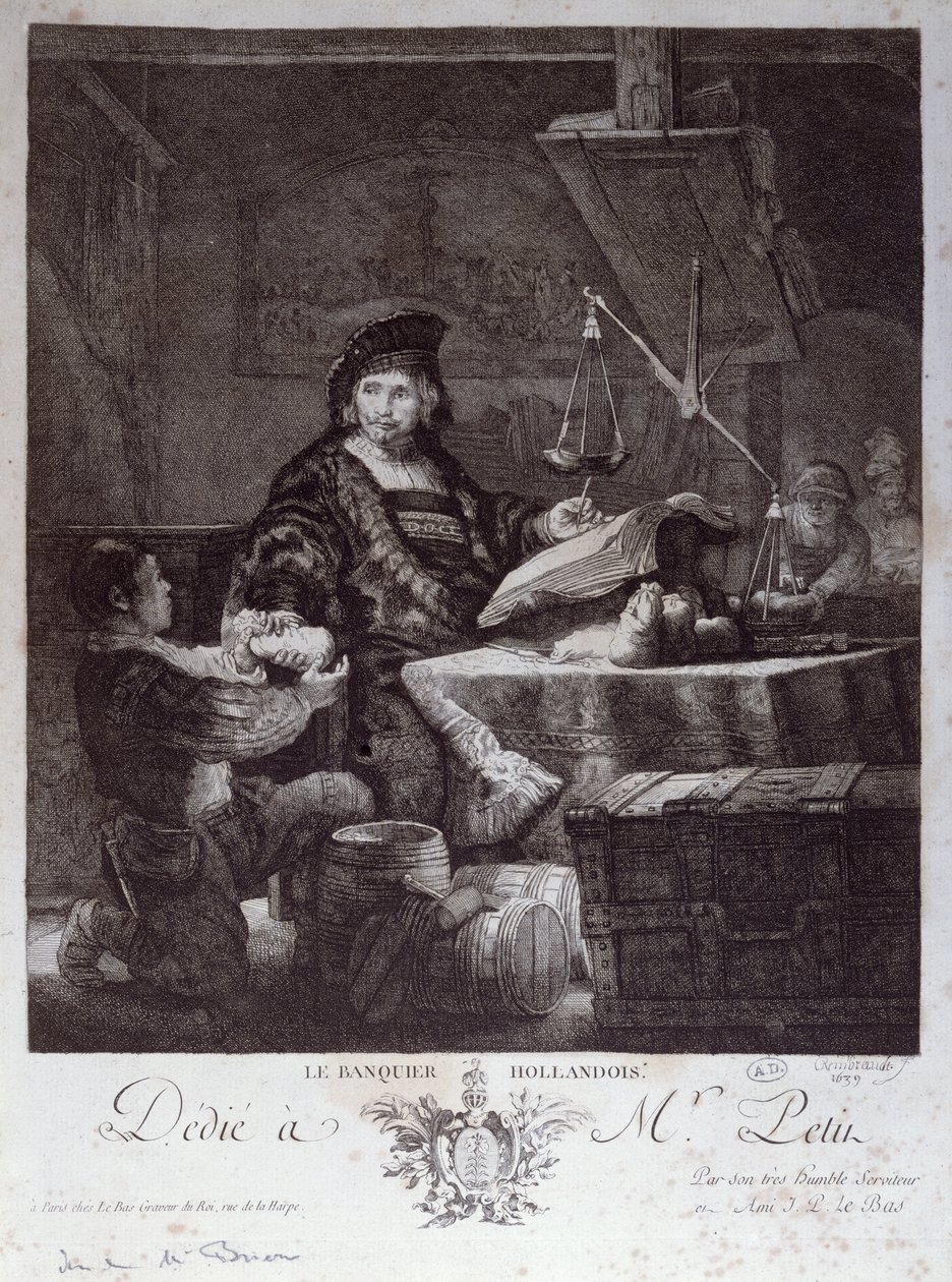Holandský bankéř, 1639 od Rembrandt van Rijn