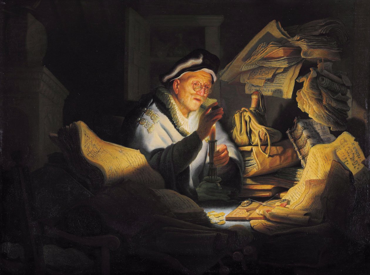 Podobenství o bohatém bláznovi od Rembrandt van Rijn
