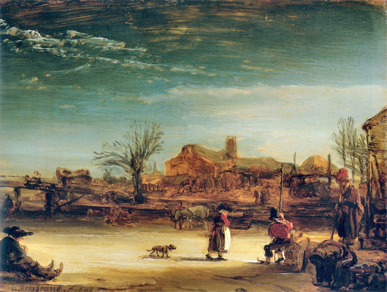 Zimní krajina od Rembrandt van Rijn