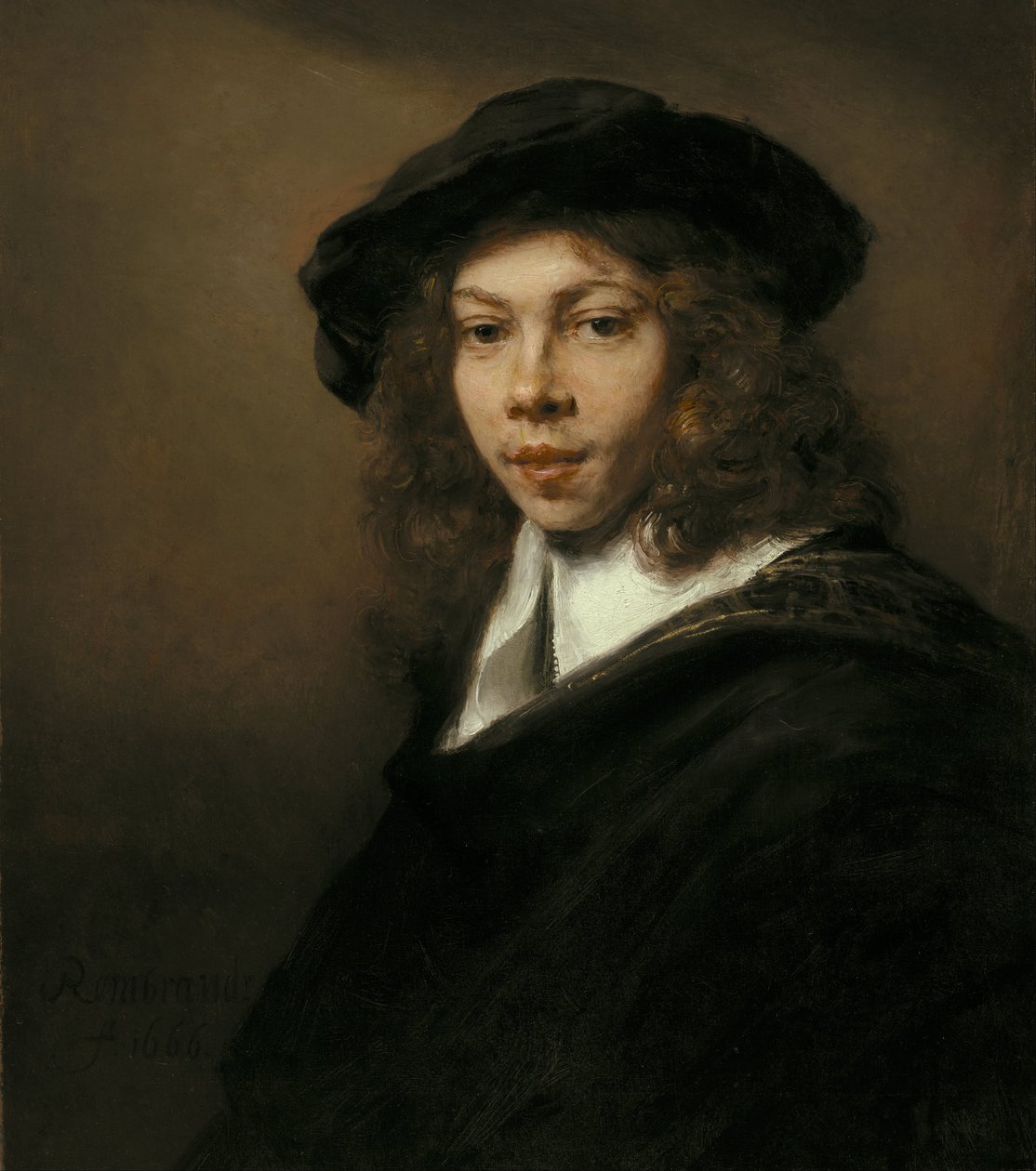 Mladý muž v černém baretu od Rembrandt van Rijn