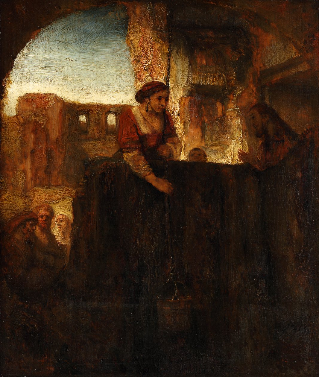 Kristus a samařská žena u studny od Rembrandt