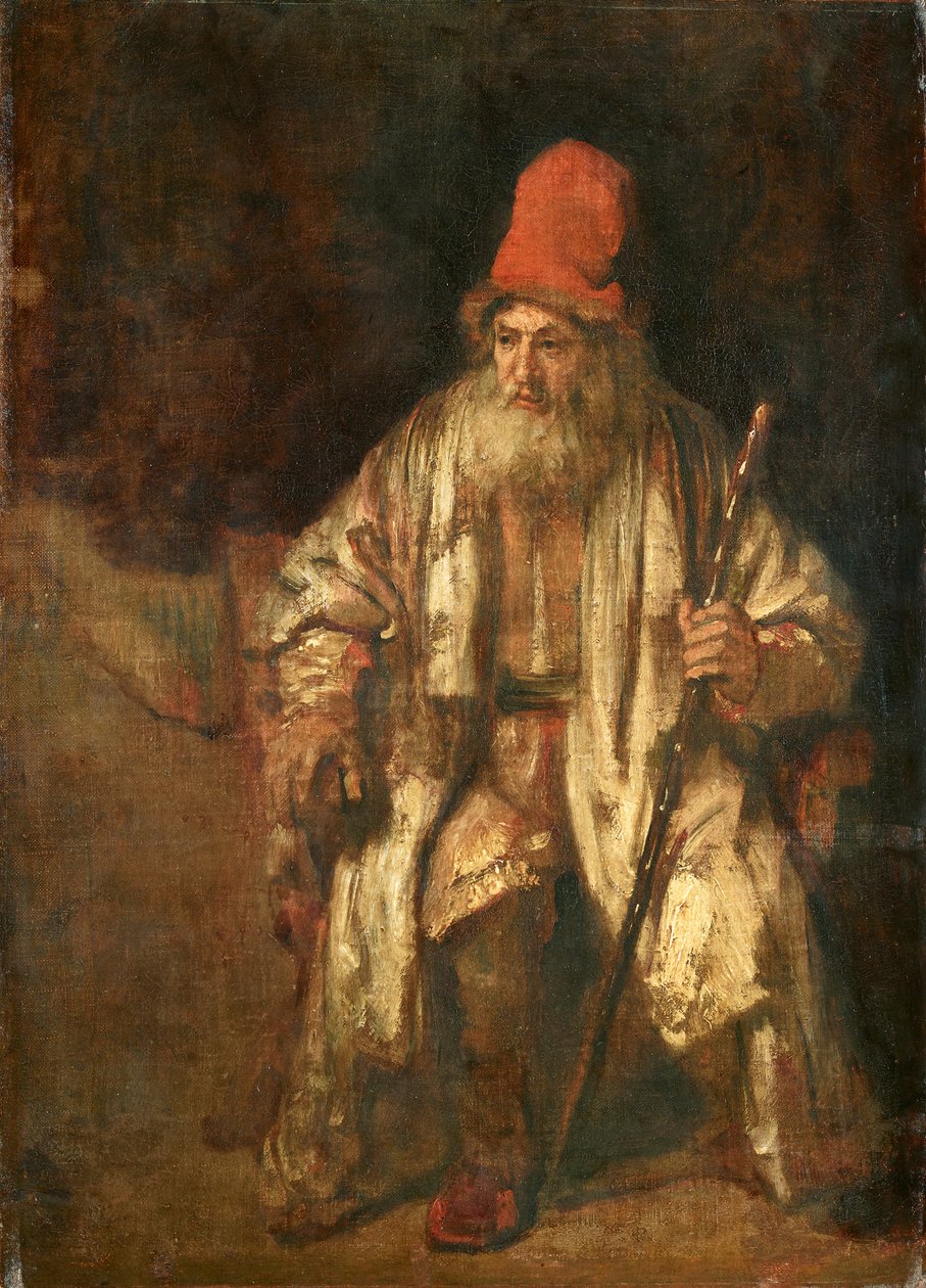 Starý muž s červenou čepicí od Rembrandt