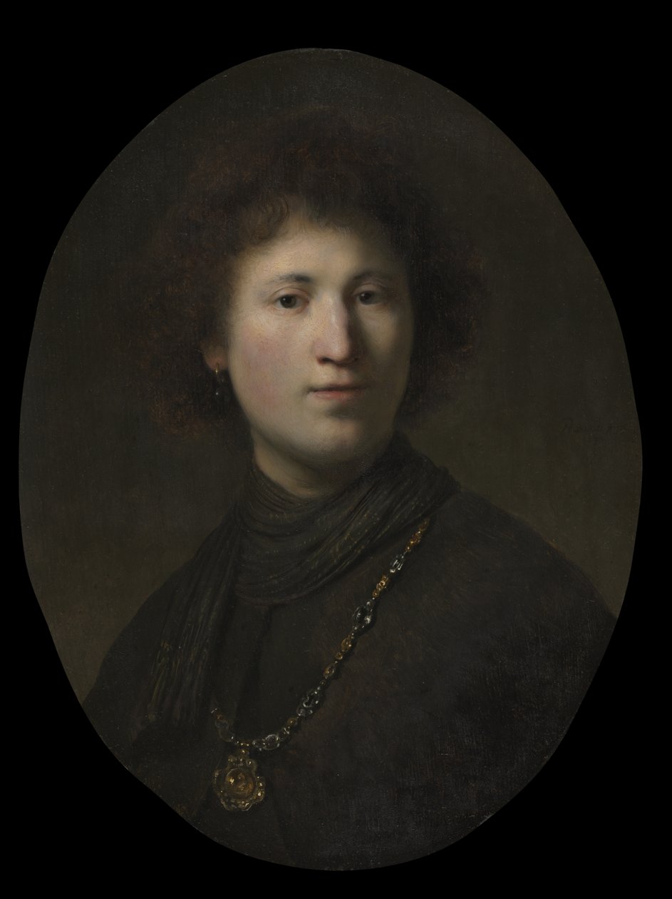 Mladý muž s řetězem, cca 1630 (olej na dřevě) od Rembrandt van Rijn