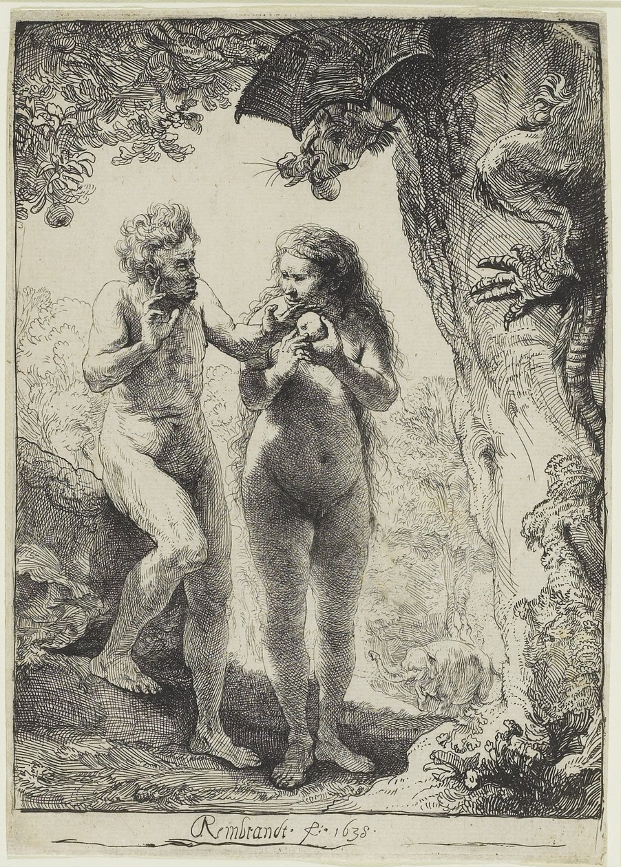 Adam a Eva od Rembrandt van Rijn