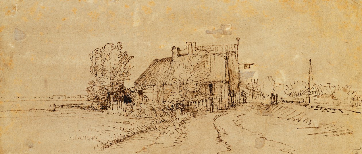 Hostinec u silnice, od Rembrandt van Rijn