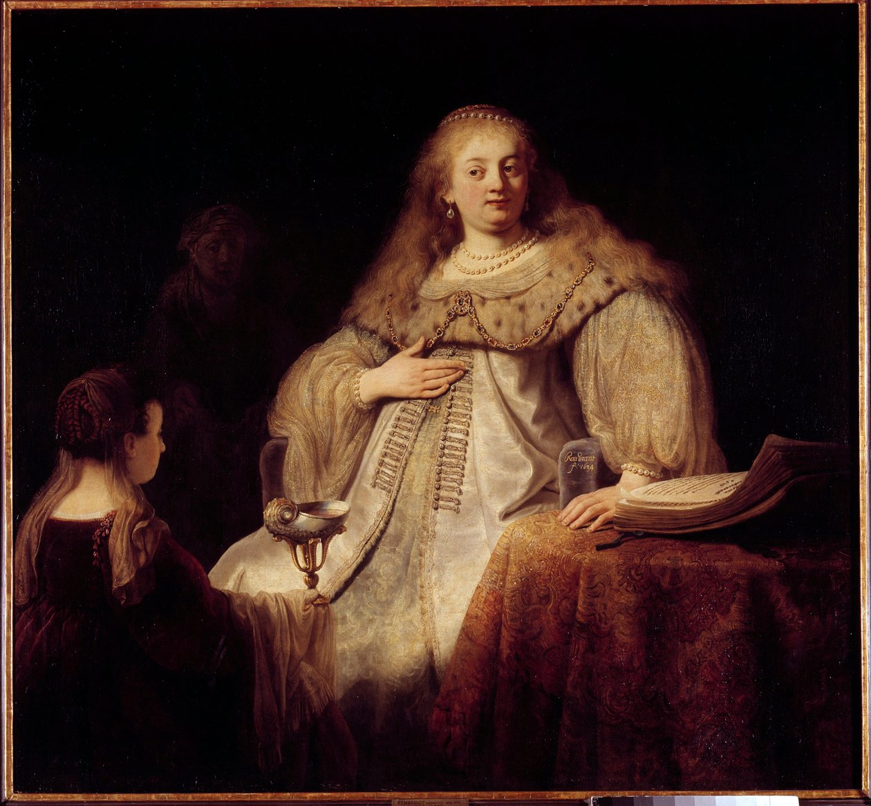 Artemise. Artemise I., královna města Halicarnassus ve 4. století před naším letopočtem. (Říše Roughenidů). Obraz Harmenszoon van Rijn dit Rembrandt (1606-1669) od Rembrandt van Rijn
