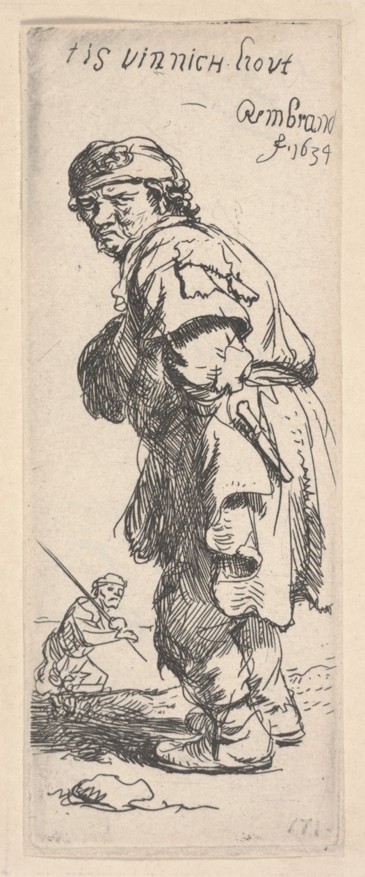 Žebrák mluví od Rembrandt van Rijn