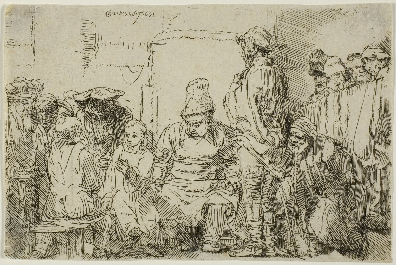 Kristus sedící spory s lékaři od Rembrandt Harmensz. van Rijn