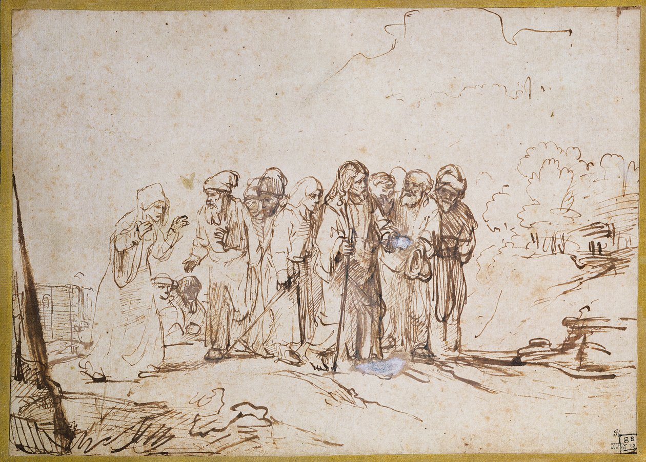 Kristus a kananejská žena od Rembrandt van Rijn