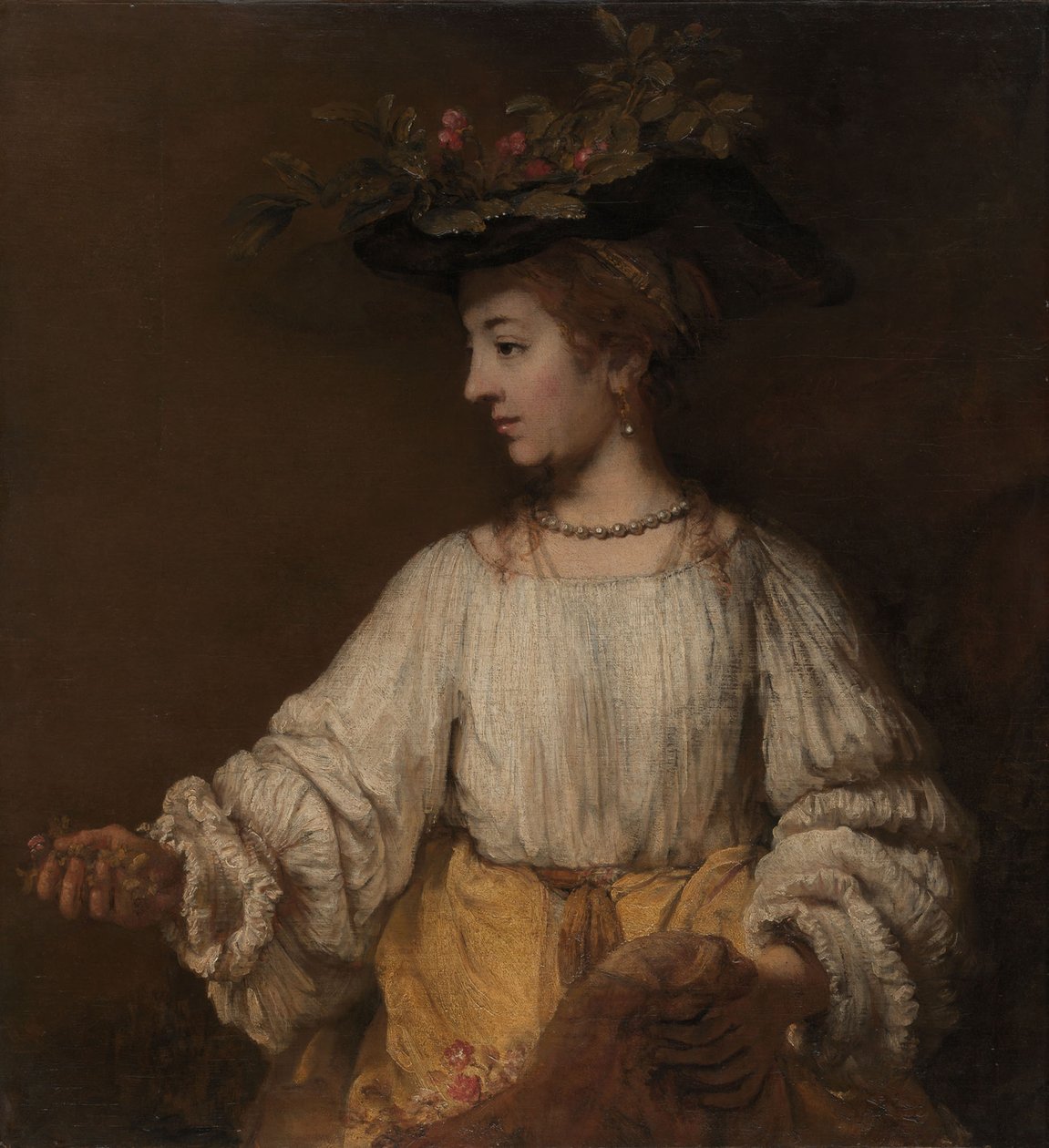 Flora, kolem 1654 (olej na plátně) od Rembrandt van Rijn