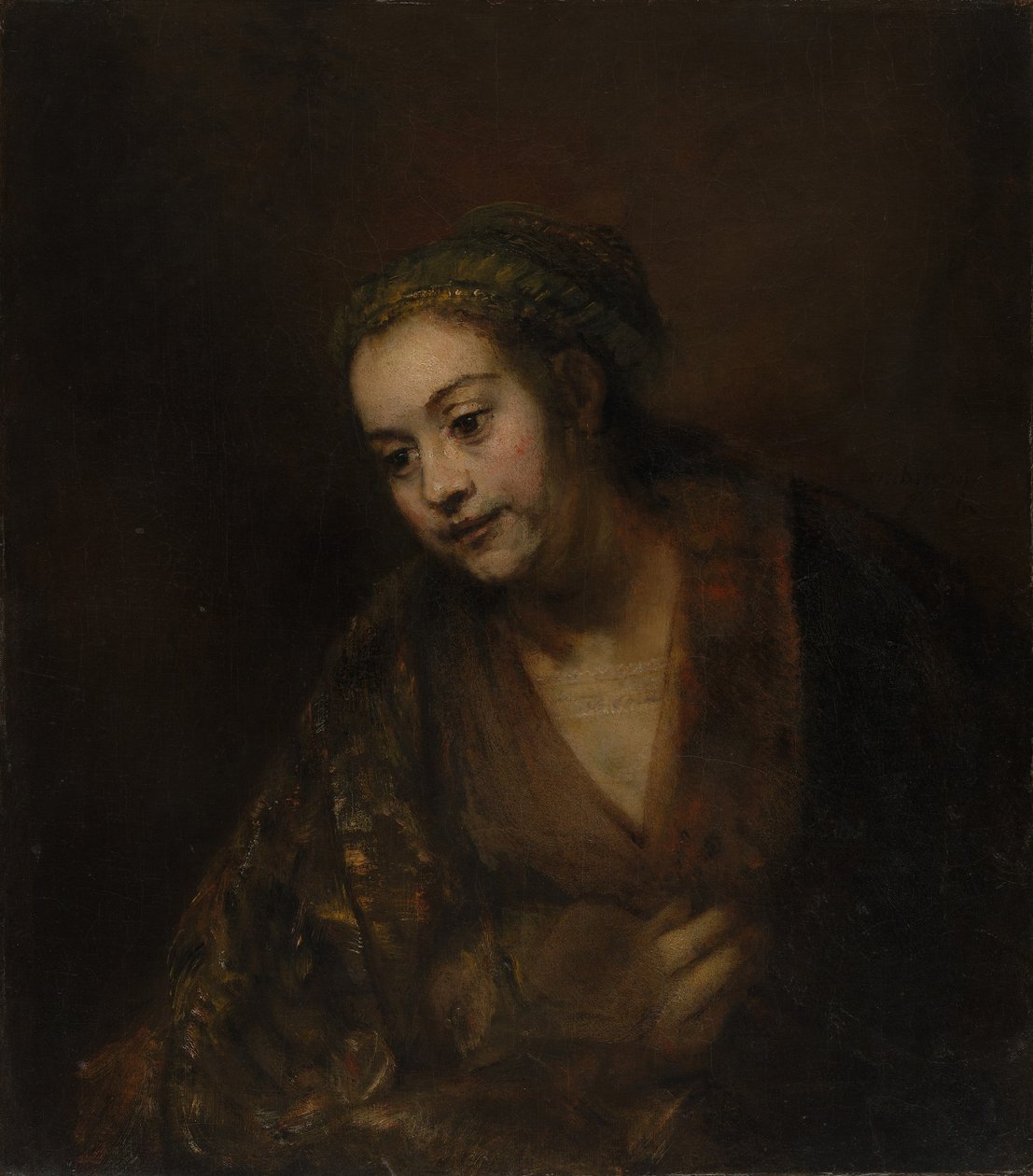 Hendrickje Stoffels, cca 1650 (olej na plátně) od Rembrandt van Rijn
