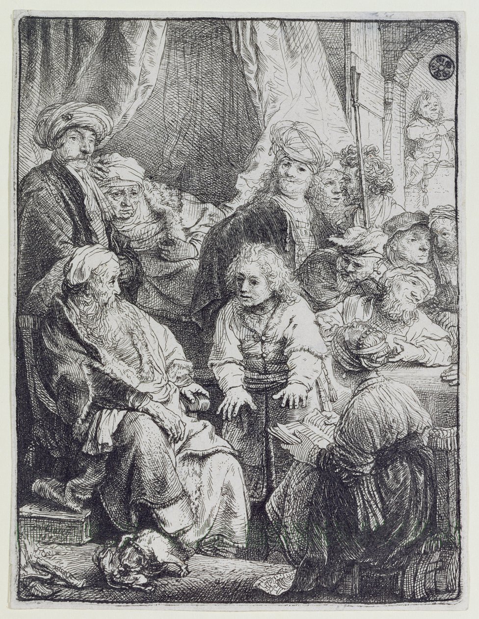 Joseph vyprávějící své sny (lept) od Rembrandt van Rijn