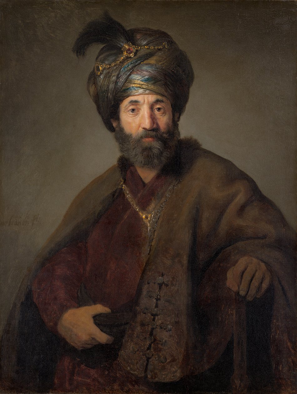 Muž v orientálním kostýmu, kolem 1635 (olej na plátně) od Rembrandt van Rijn