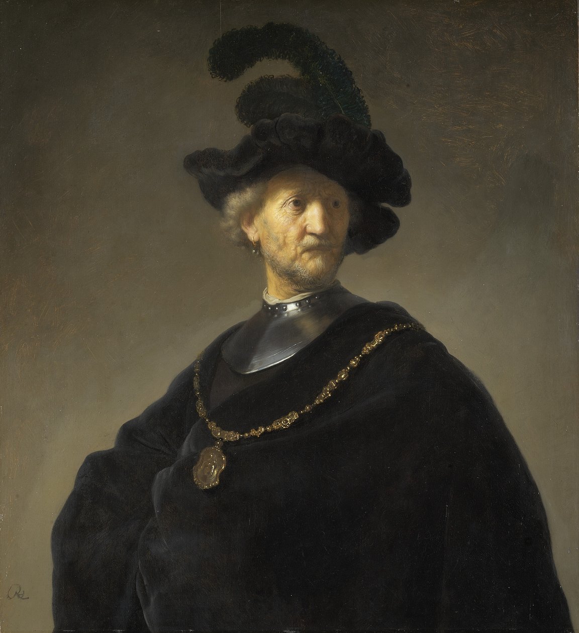Starý muž se zlatým řetězem od Rembrandt van Rijn
