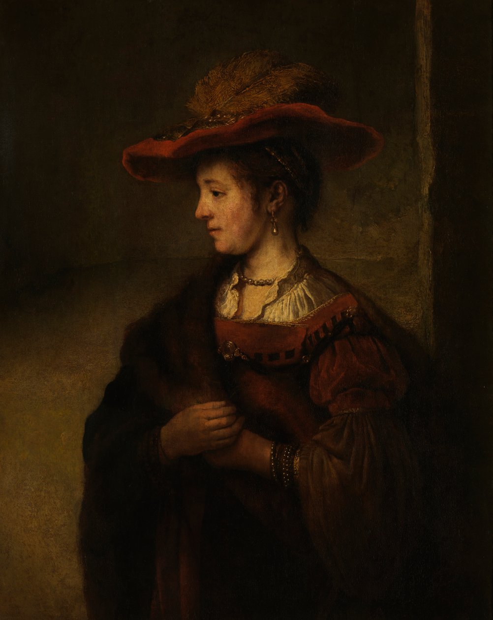 Portrét Saskia van Uylenburgh (olej na plátně) od Rembrandt Harmensz. van Rijn