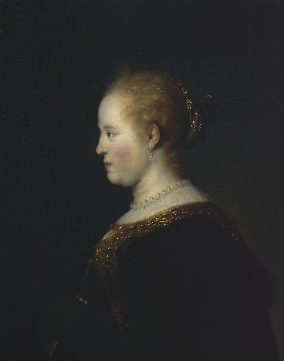 Portrét mladé ženy, po roce 1632 od Rembrandt van Rijn