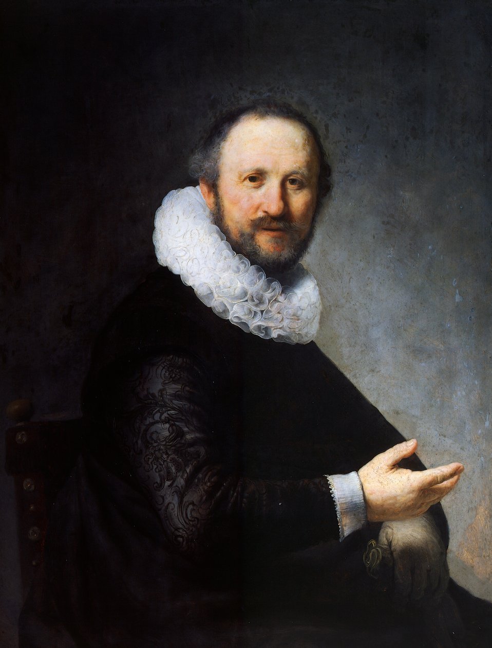 Portrét sedícího muže od Rembrandt Harmensz. van Rijn