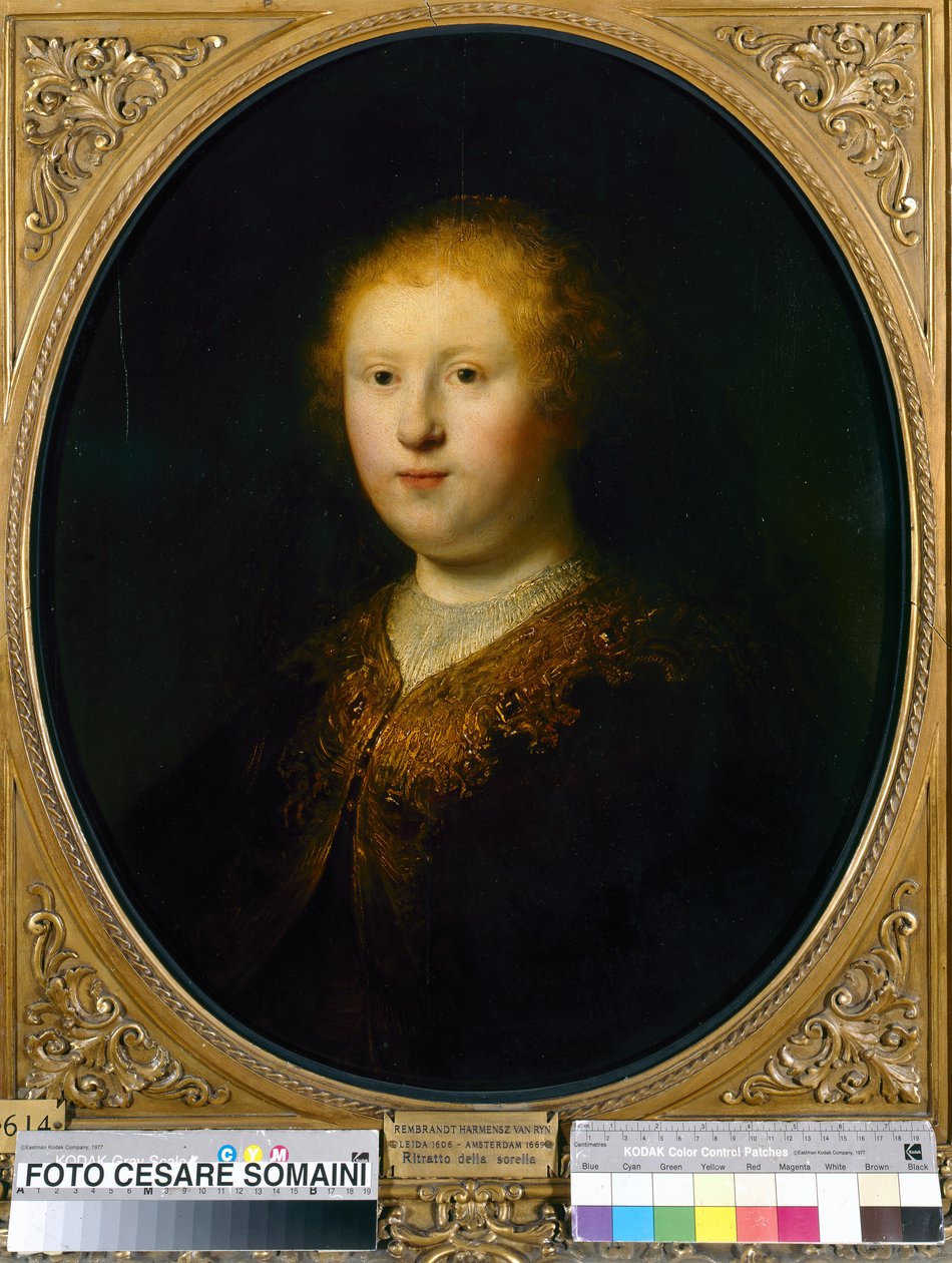 Portrét mladé ženy od Rembrandt van Rijn