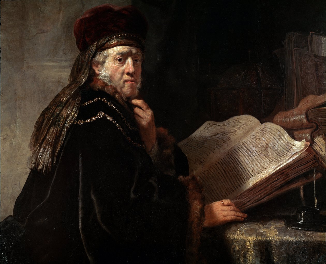 Portrét moudrých (Portrét rabína) (olej na plátně od Rembrandt van Rijn