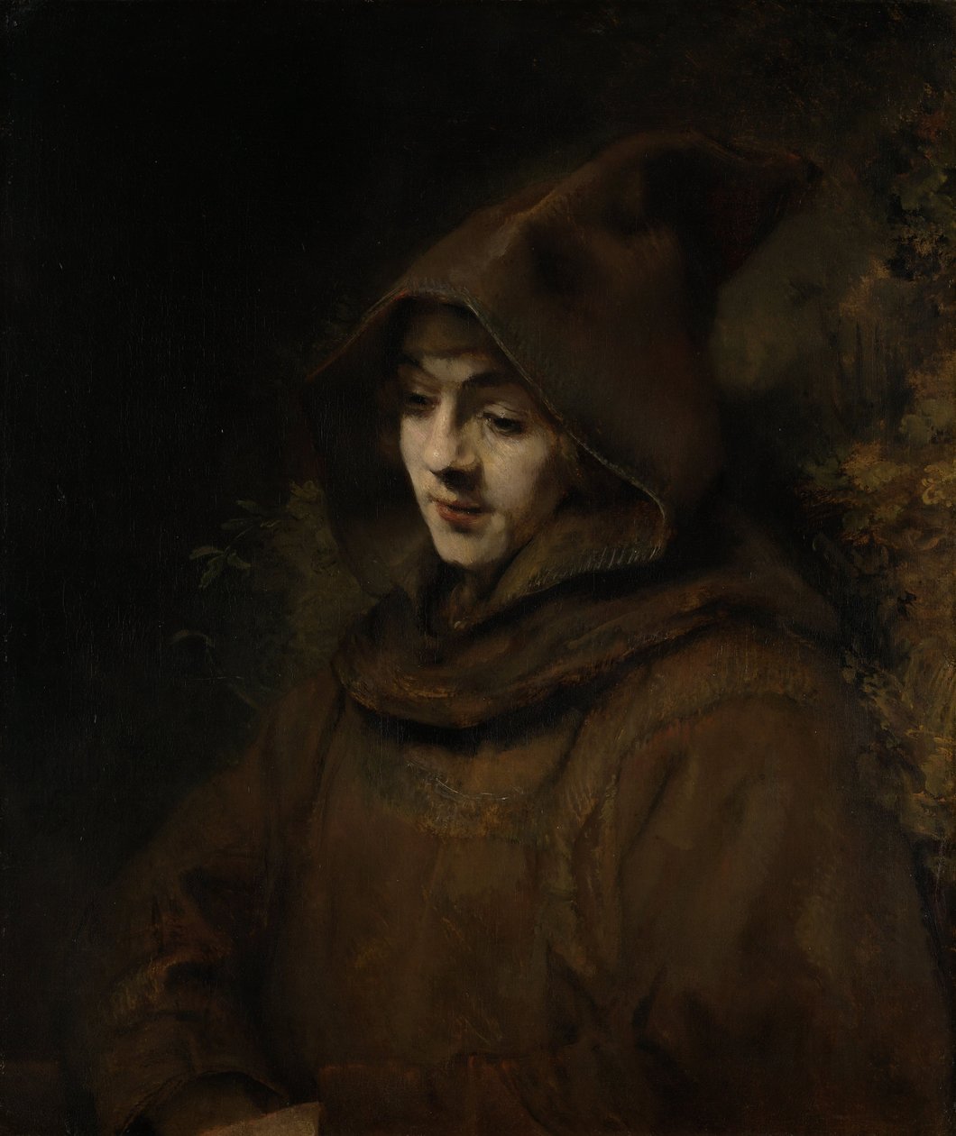 Rembrandtův syn Titus v mnišském zvyku od Rembrandt van Rijn