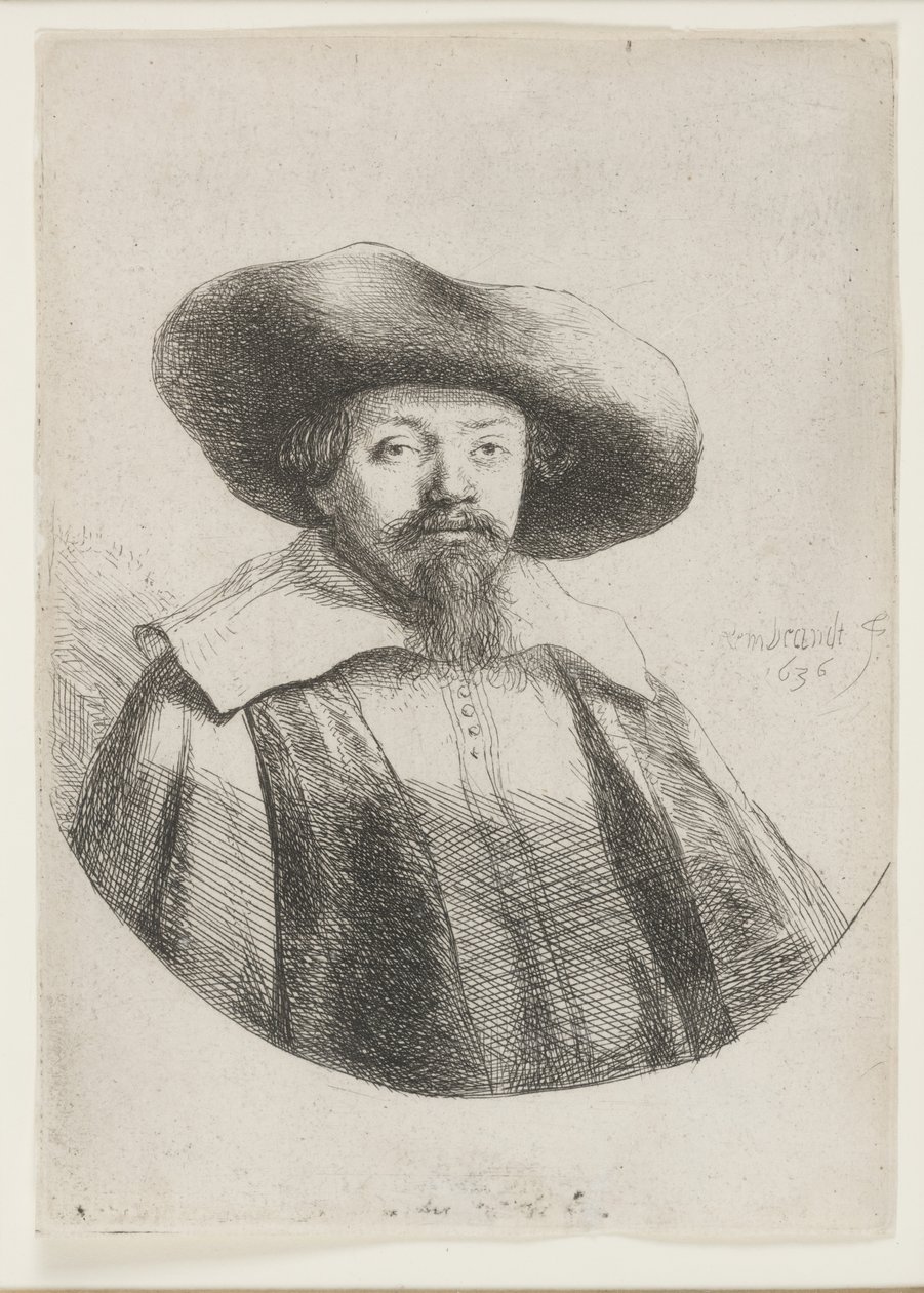 Samuel Manasseh Ben Israel, židovský autor od Rembrandt van Rijn