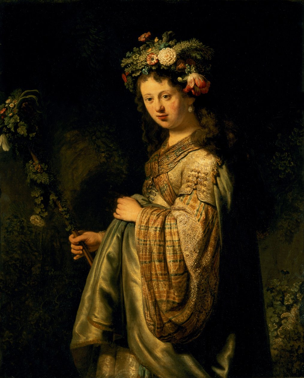 Saskia jako Flora od Rembrandt van Rijn
