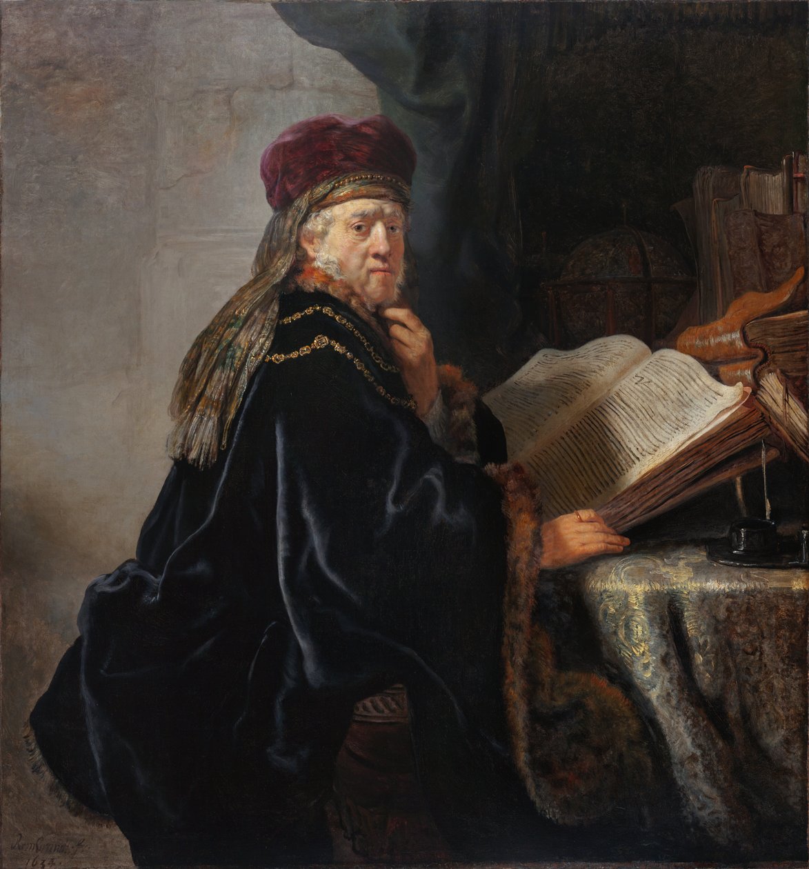 Učenec ve své studii od Rembrandt van Rijn