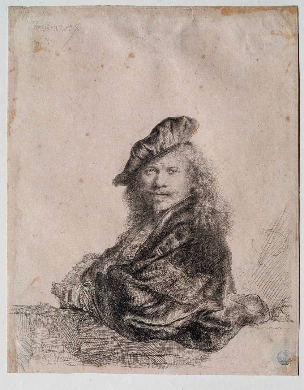 Autoportrét (Autoportrét) Malba Rembrandta Harmenszoona van Rijna (1606-1669) 1639 Rozměr 207x164 cm Gabinetto Disegni e Stampe, Uffizi (kanceláře) Florencie od Rembrandt van Rijn