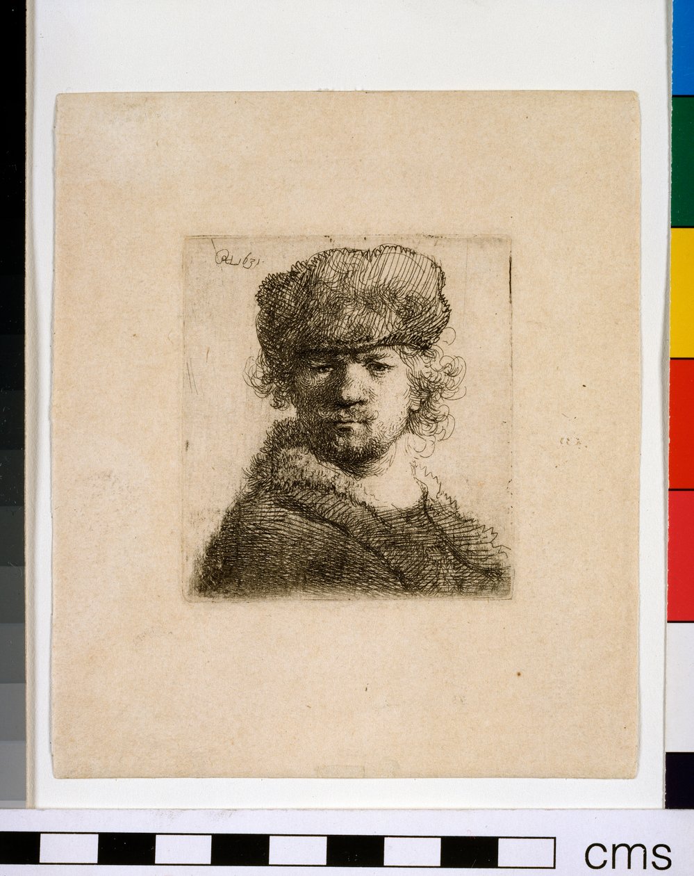 Autoportrét v těžké kožešinové čepici od Rembrandt van Rijn