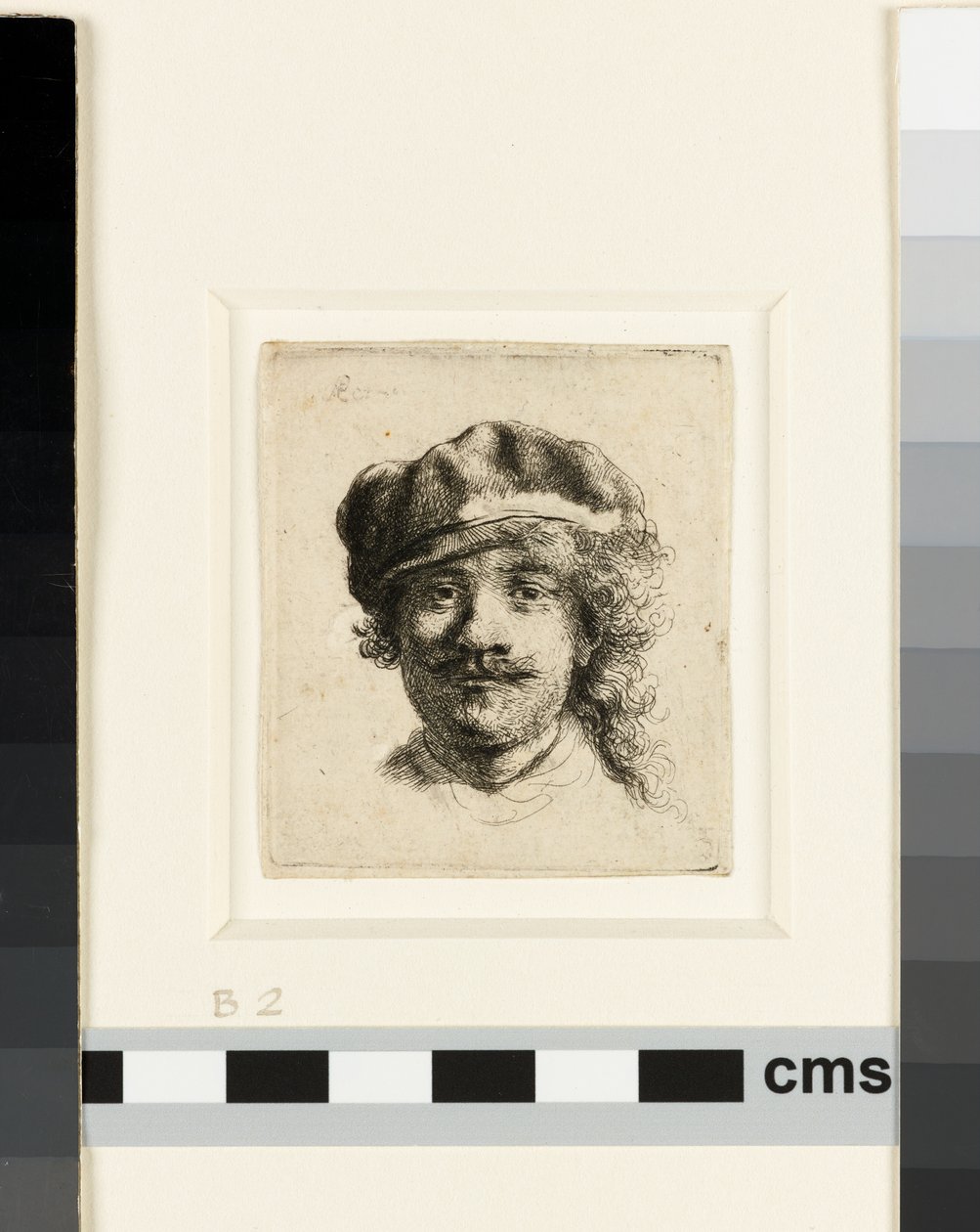 Autoportrét s měkkou čepicí, c.1634 (lept) od Rembrandt van Rijn