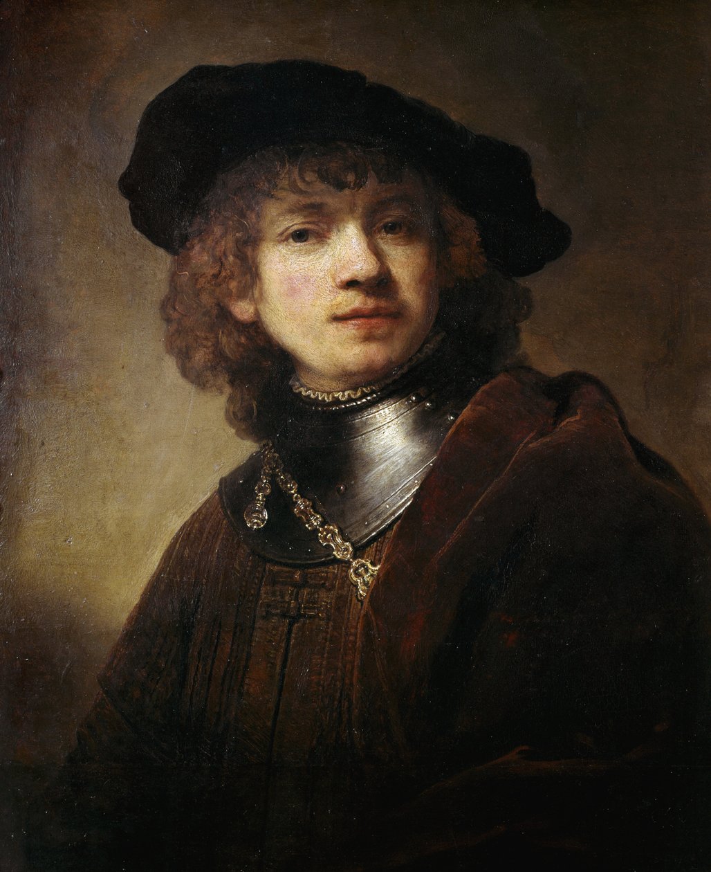 Autoportrét na malbě Gorgerin od Harmenszoona Van Rijna Rembrandta od Rembrandt van Rijn