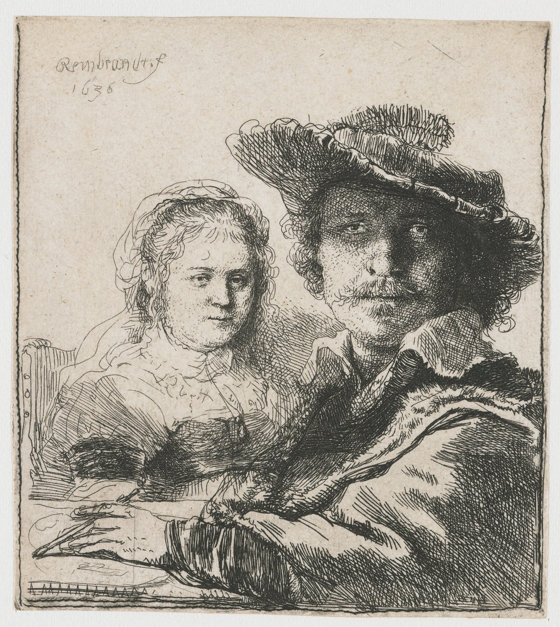 Autoportrét se Saskiou od Rembrandt Harmensz. van Rijn