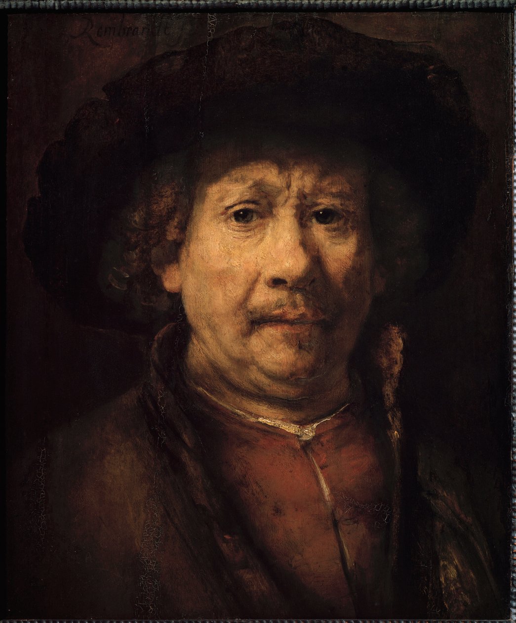 Malý autoportrét (malba, cca 1666) od Rembrandt van Rijn