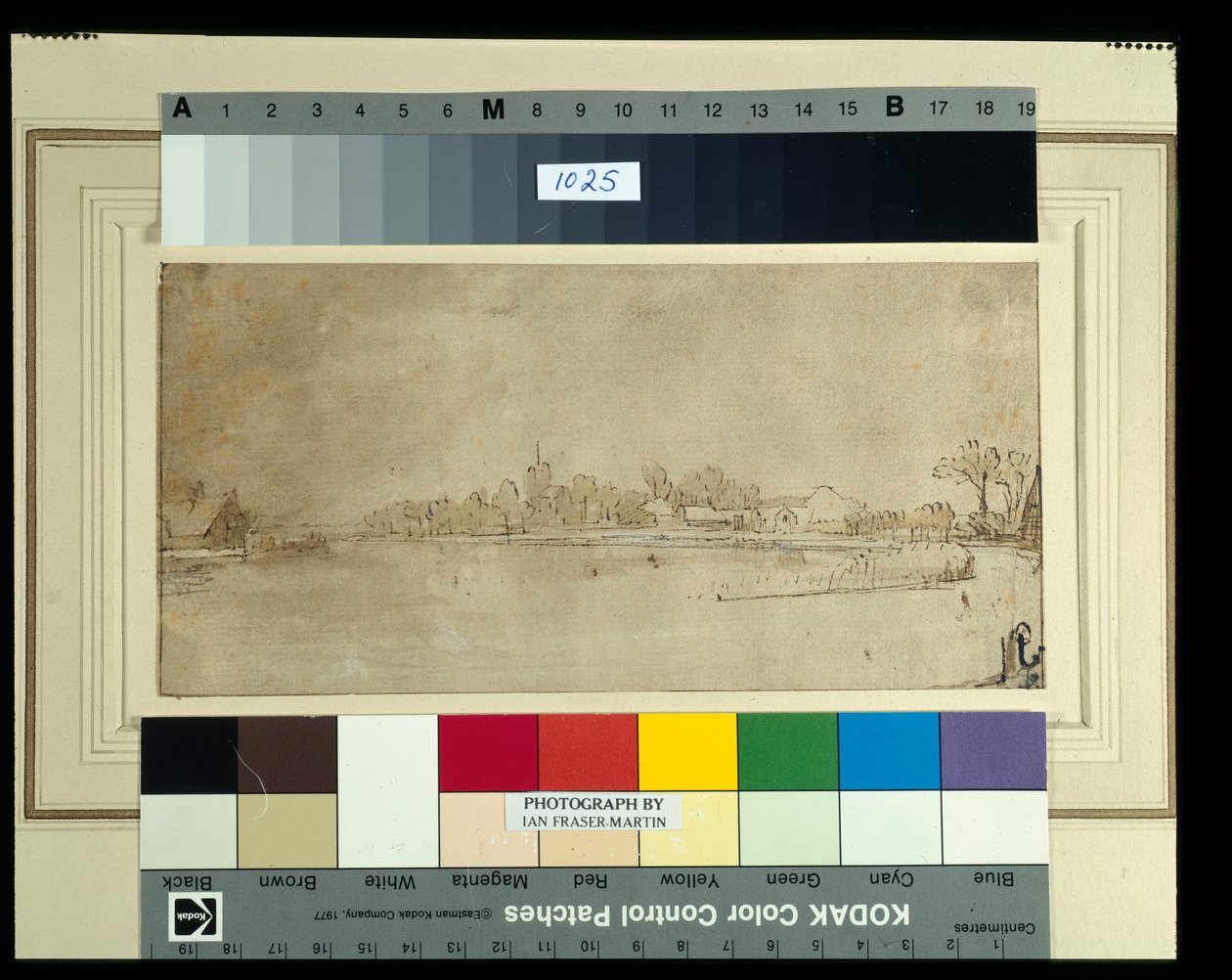 Amstel u Kostverloren, kolem 1651-52 (pero a inkoust s mytím na papíře) od Rembrandt Harmensz. van Rijn