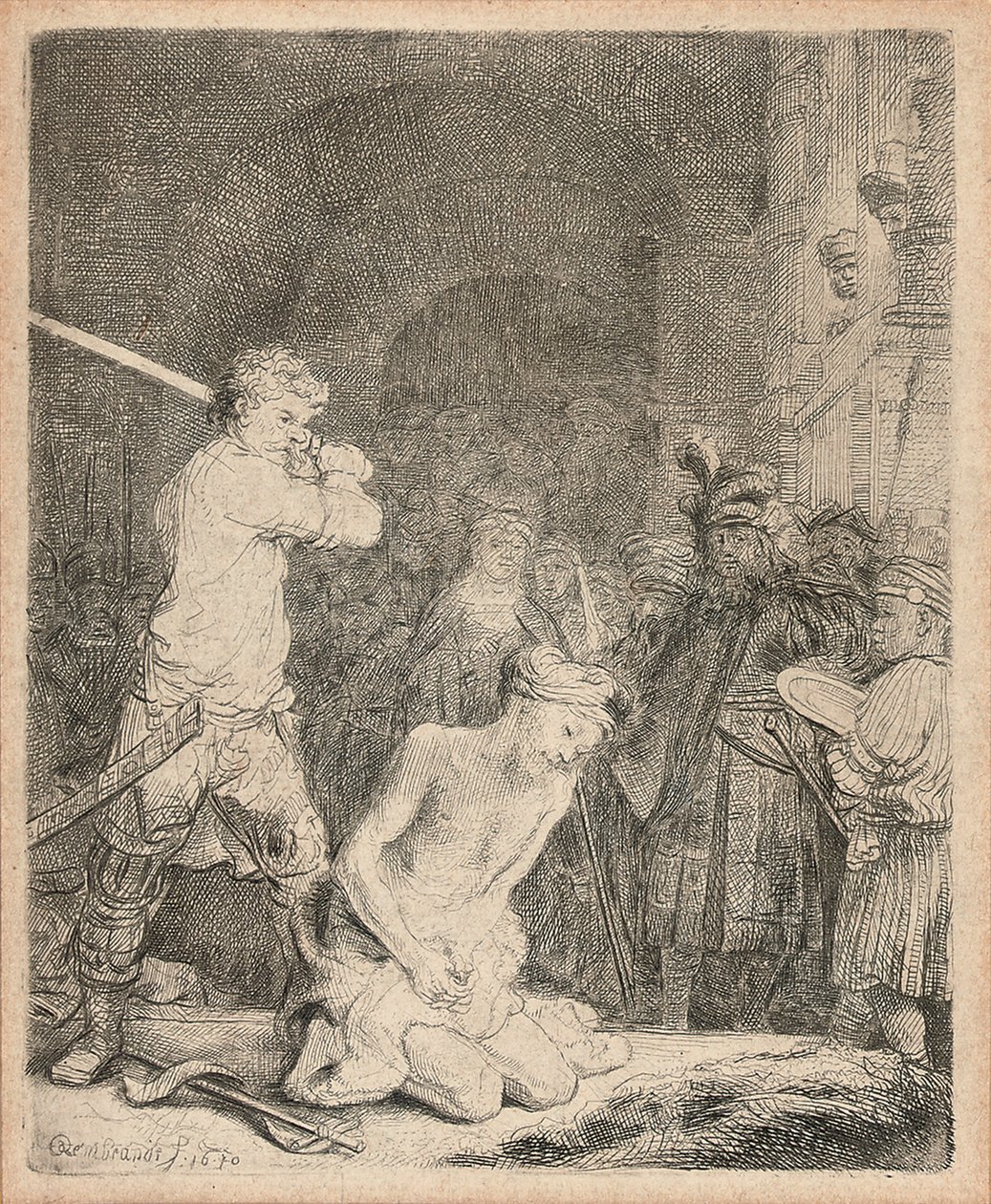Stětí Jana Křtitele, 1640 od Rembrandt van Rijn