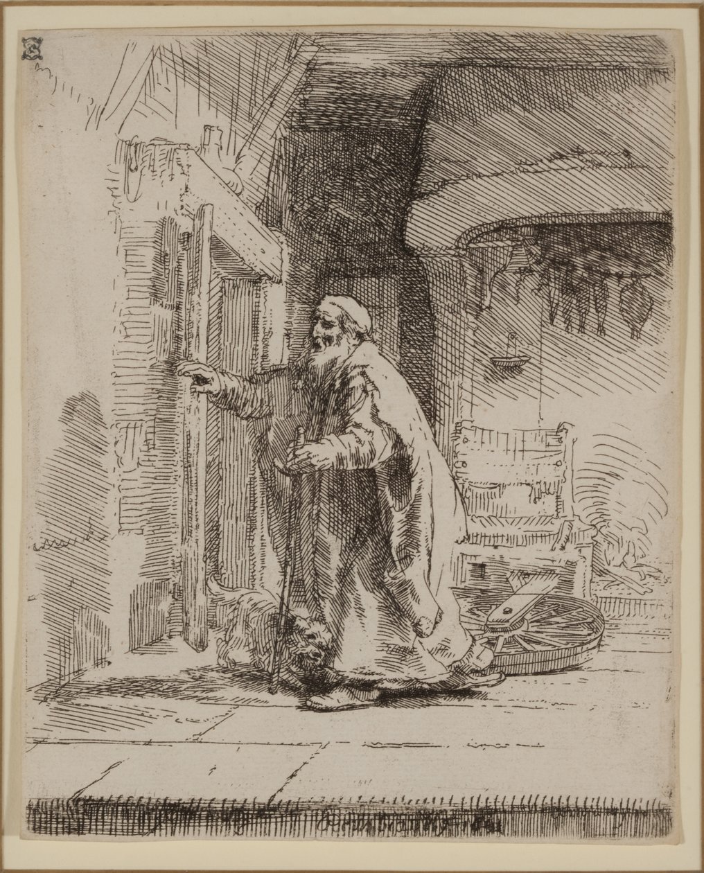 Tobitova slepota: Větší talíř od Rembrandt van Rijn