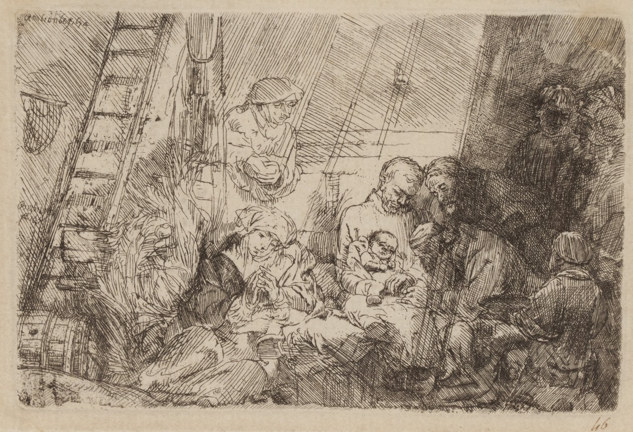Obřízka ve stáji od Rembrandt van Rijn