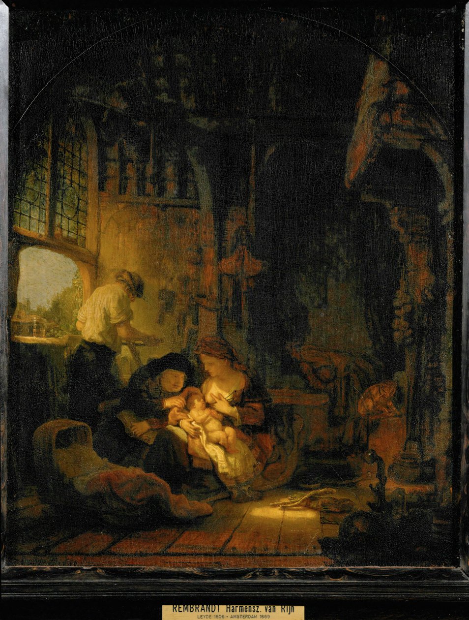 Svatá rodina, známá také jako "Tesařova domácnost"... od Rembrandt Harmensz. van Rijn