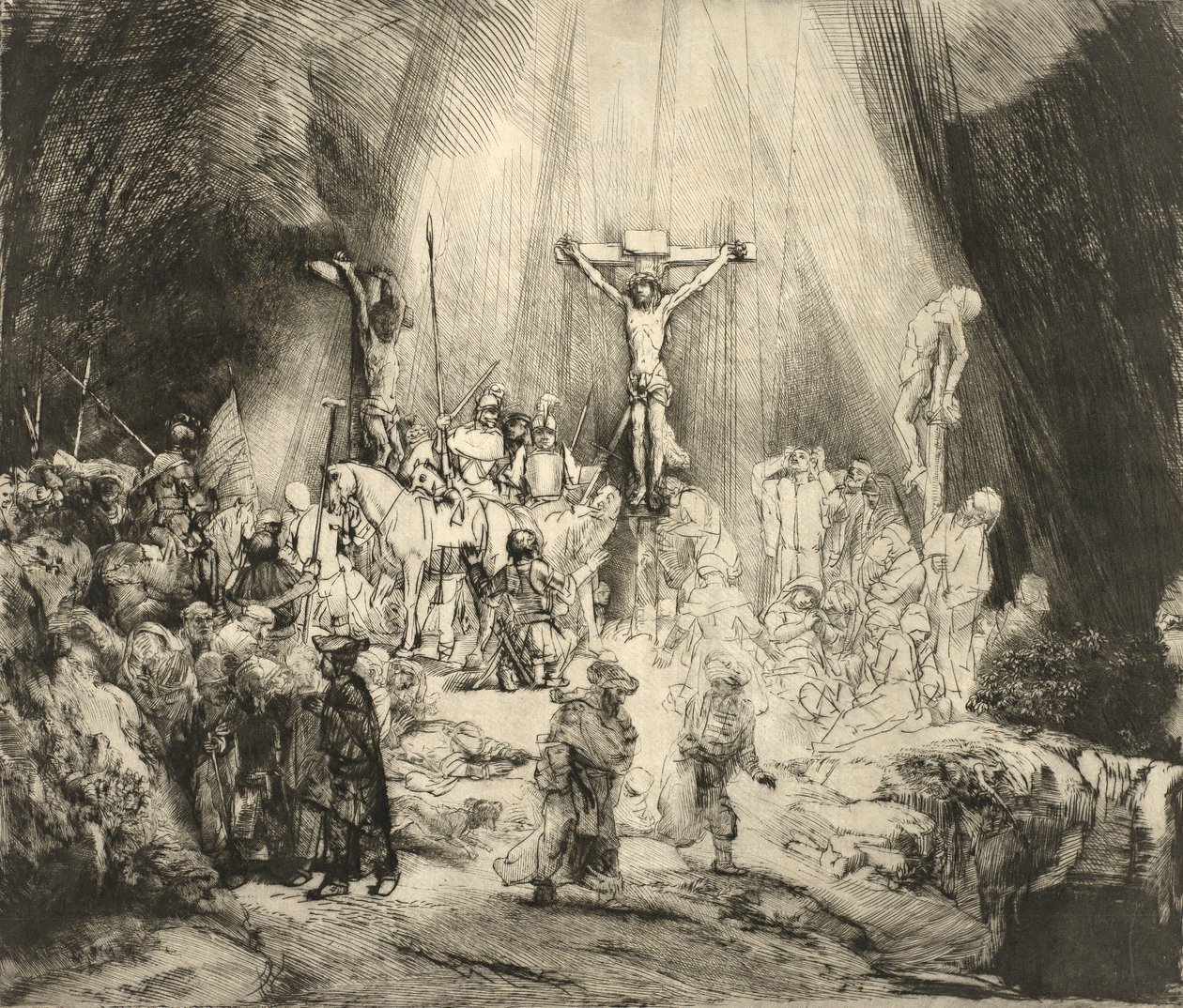 Tři kříže od Rembrandt van Rijn