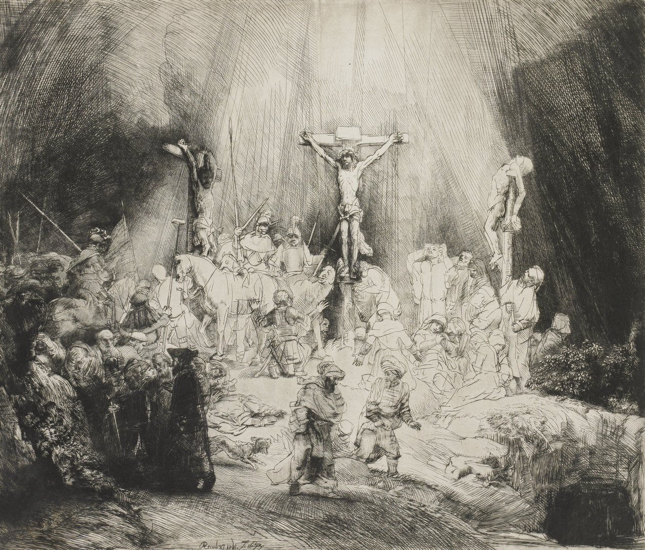 Tři kříže od Rembrandt van Rijn