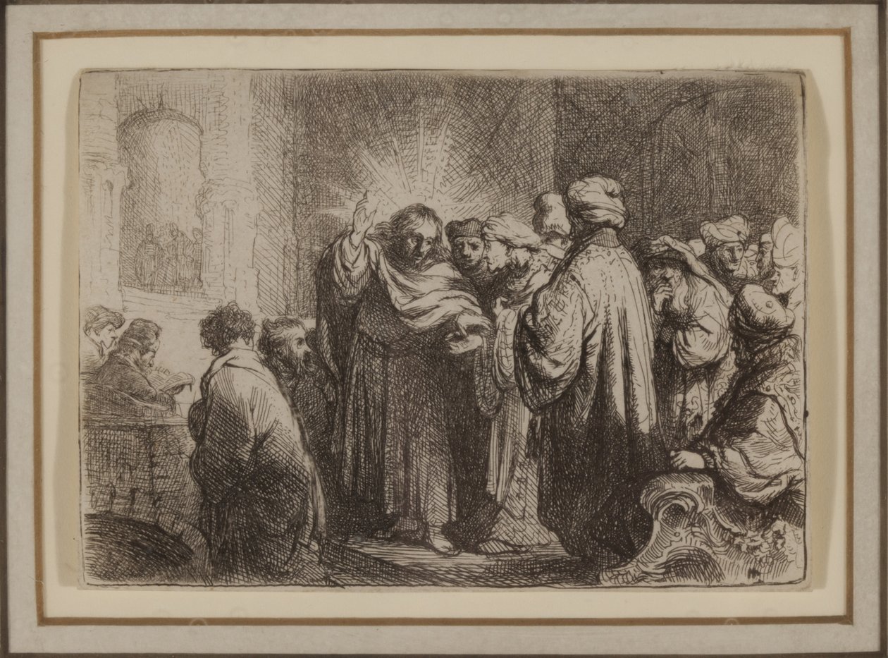 The Tribute Money, c.1635 (lept) od Rembrandt van Rijn