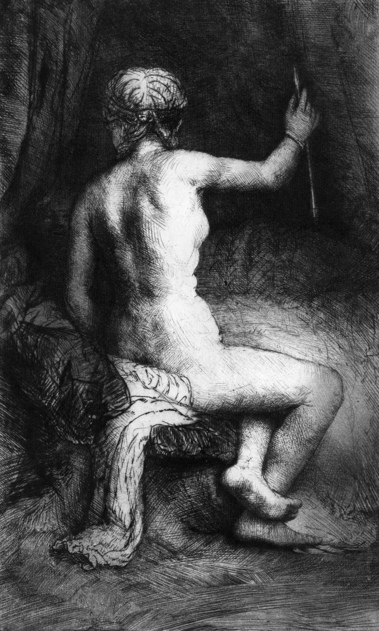 Žena s šípem od Rembrandt van Rijn