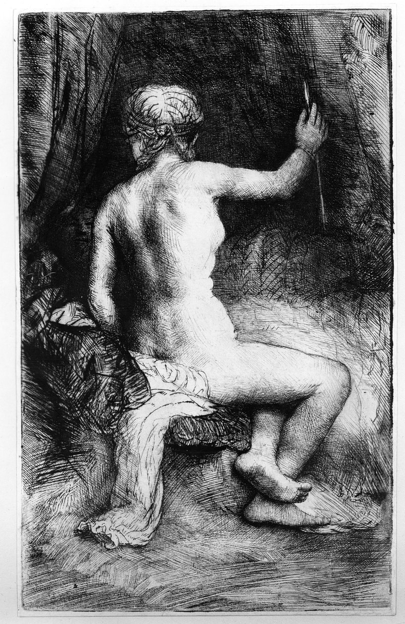 Žena s šípem od Rembrandt van Rijn