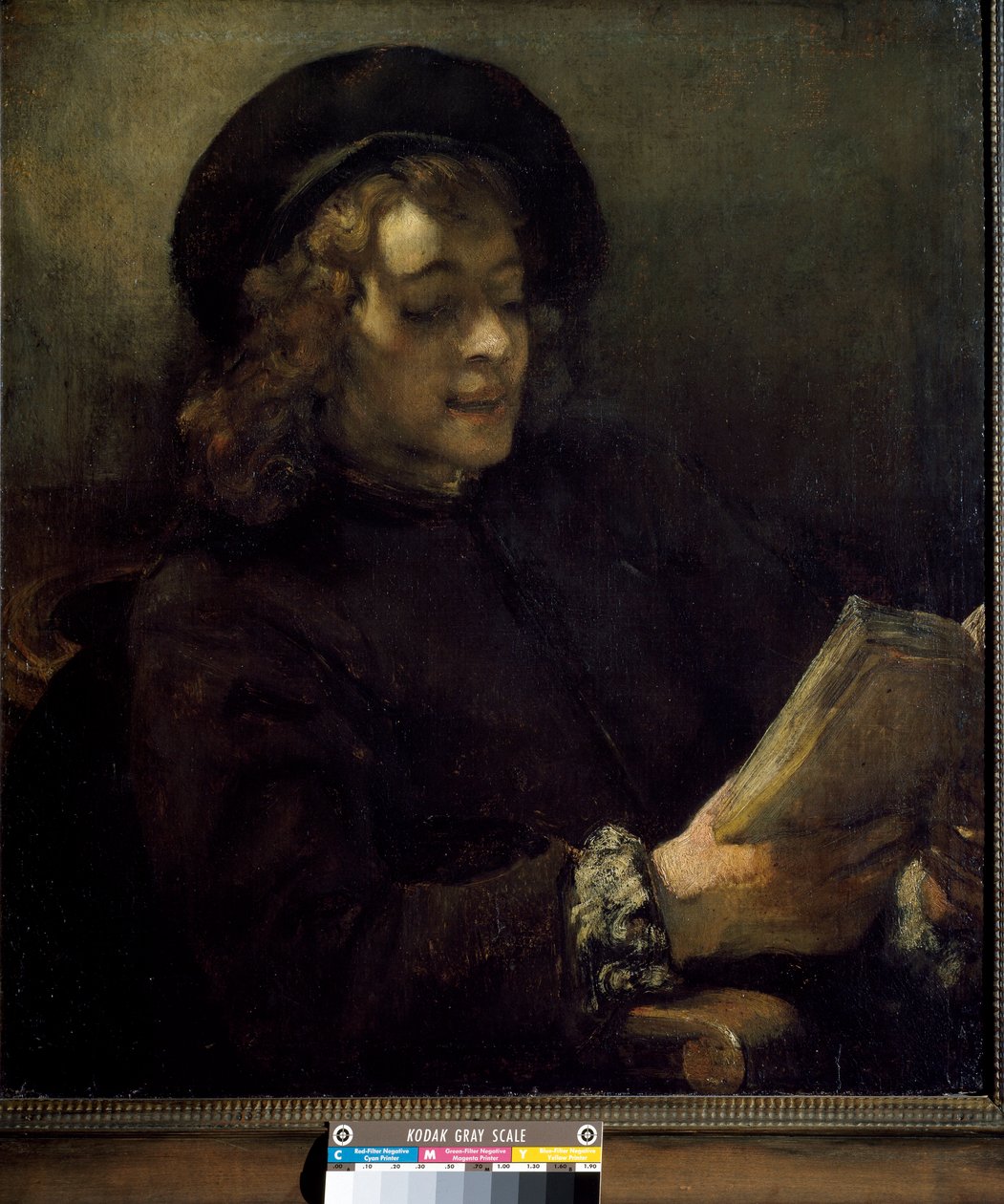 Čtení Tituse. Obraz Harmenszoon van Rijn dit Rembrandt (1606-1669), kolem 1656. Olej na plátně. Rozměr: 70,5 x 64 cm. Vídeň, Kunsthistorisches Museum od Rembrandt van Rijn