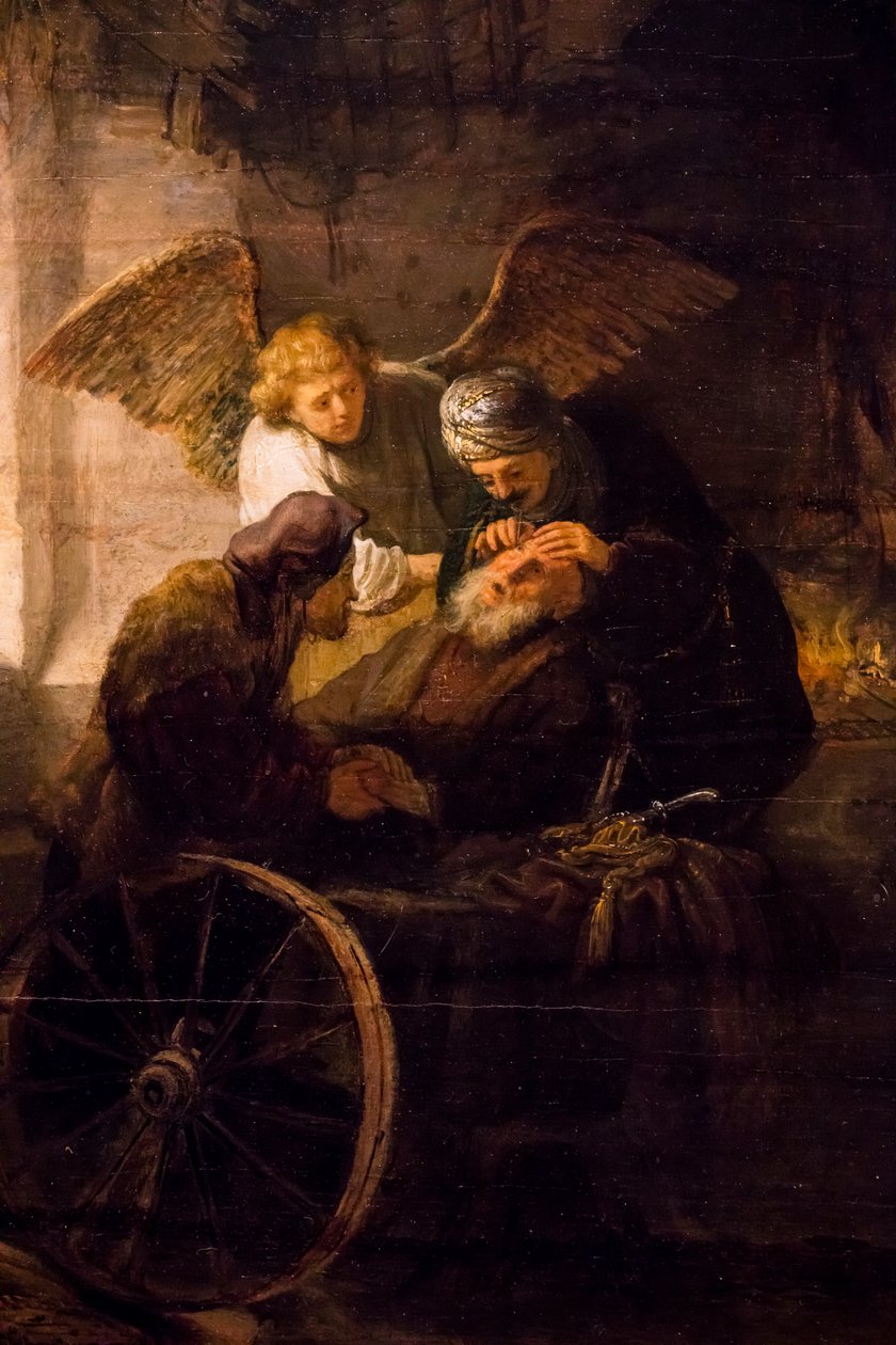 Tobiáš uzdraví svého slepého otce od Rembrandt Harmensz. van Rijn
