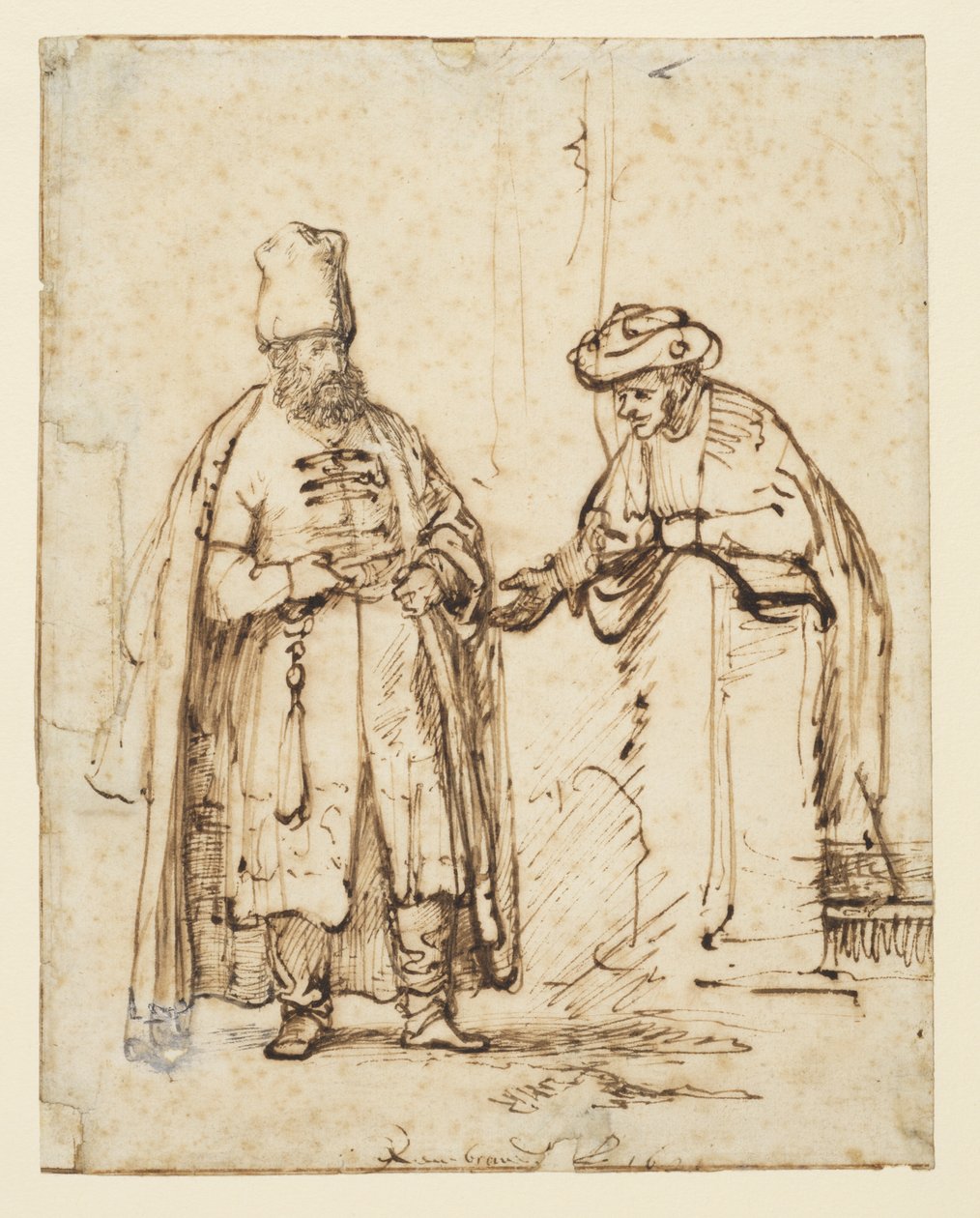 Dva muži v diskuzi, 1641 od Rembrandt van Rijn