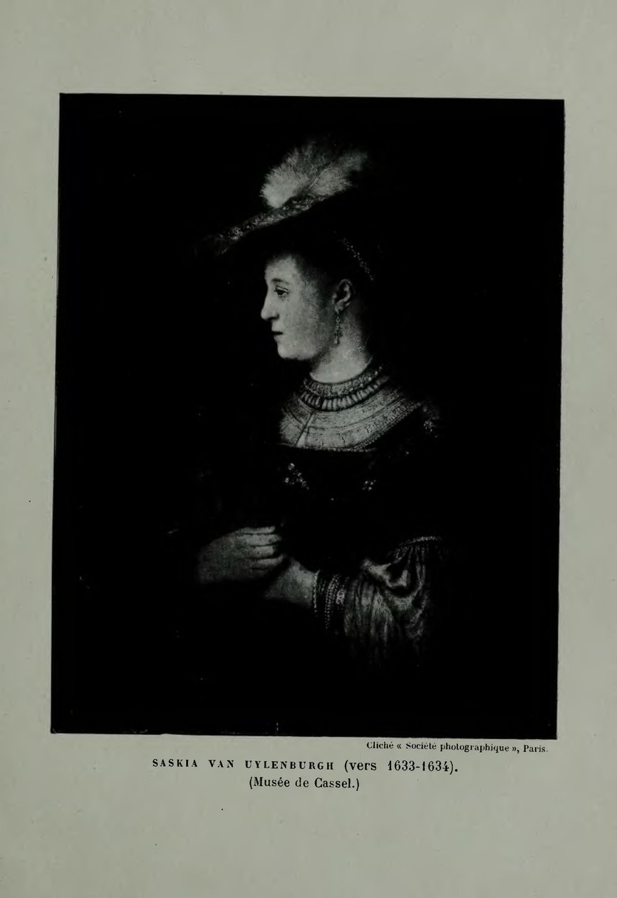 Saskia v červeném klobouku od Rembrandt van Rijn