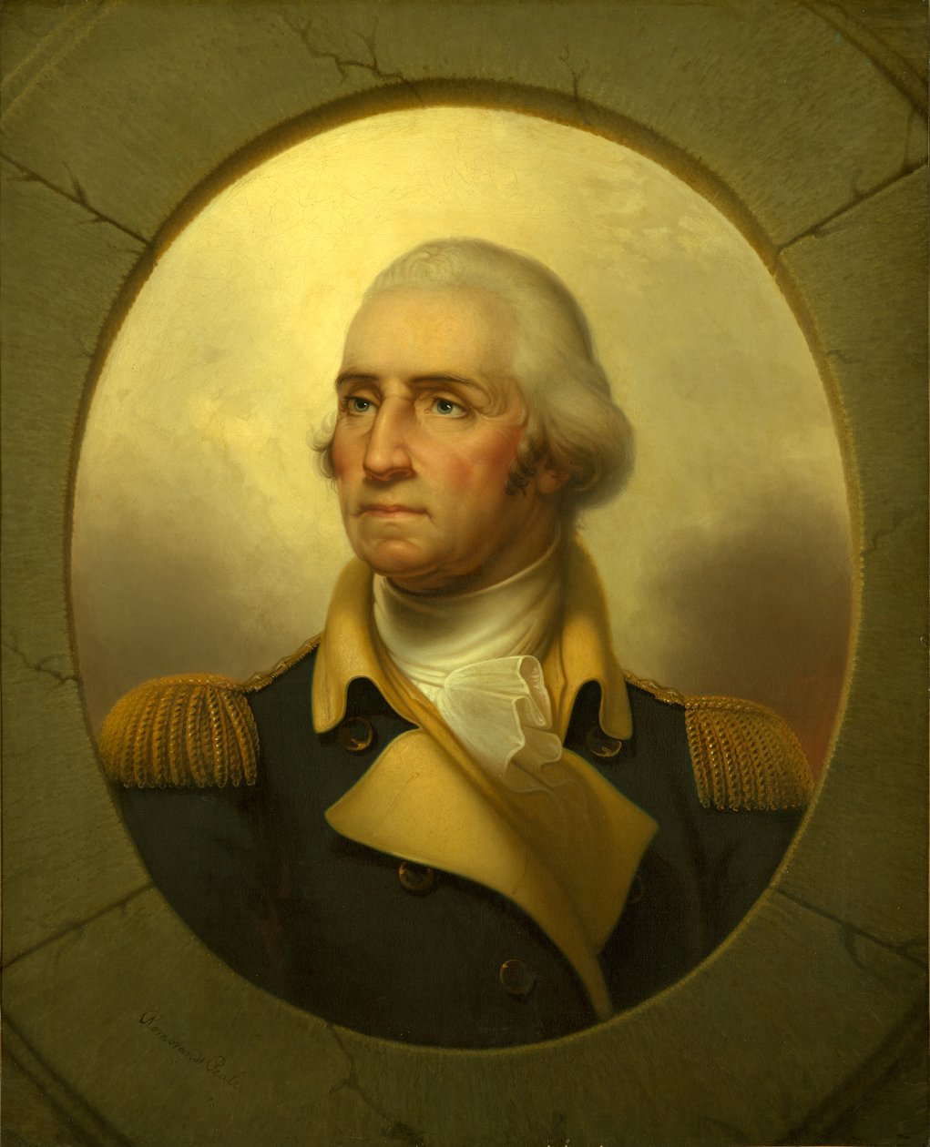 George Washington (1732–1799), kolem 1855 (olej na plátně) od Rembrandt Peale
